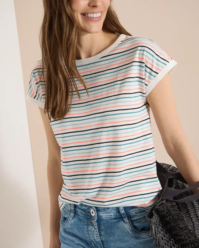 Cecil Shirt with Stripes - Vanilla White