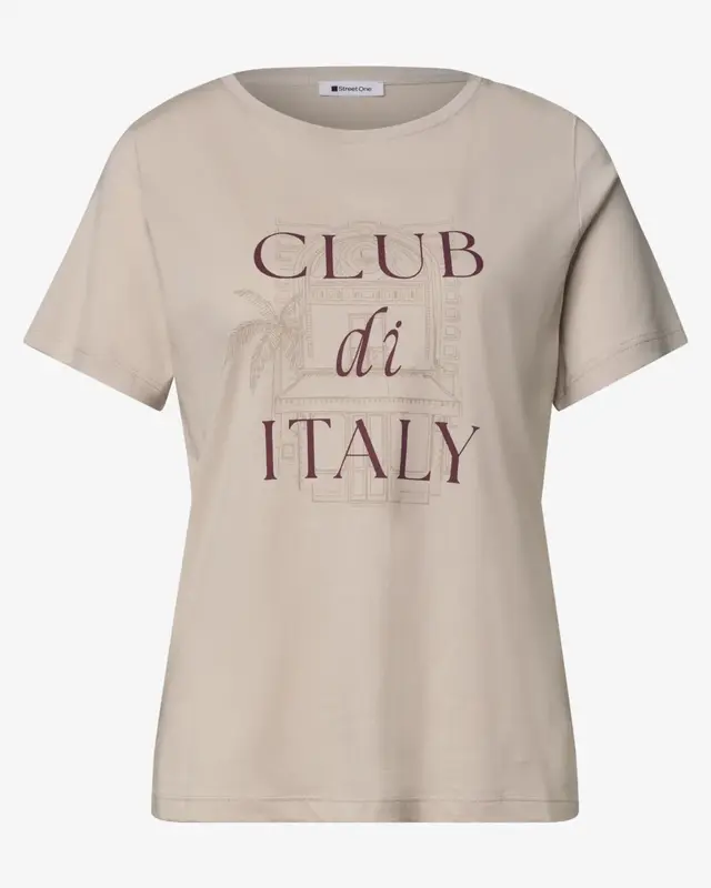 Street One Shirt mit Artwork - Clay Sand
