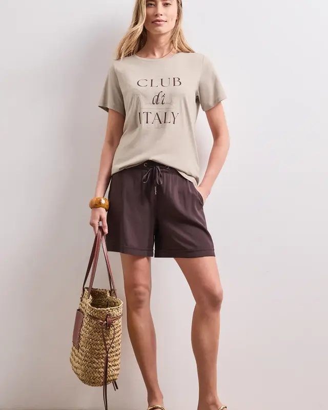 Street One Shirt with Artwork - Clay Sand