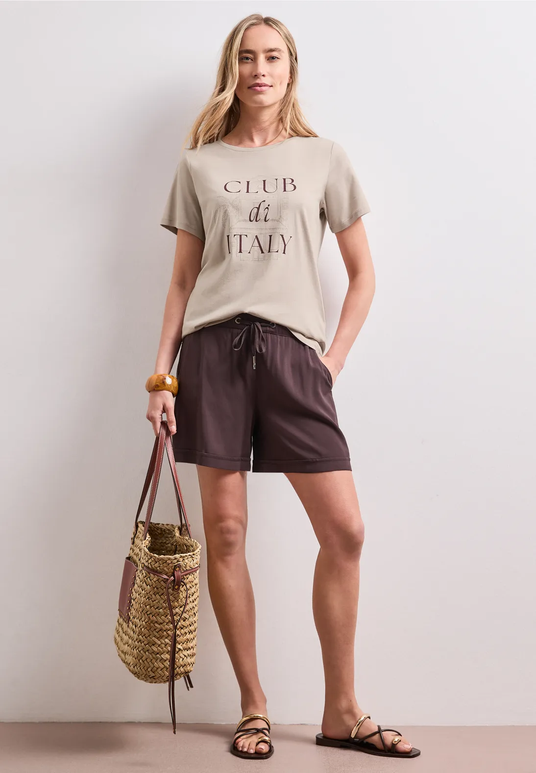 Street One Shirt with Artwork - Clay Sand