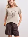 Street One Shirt met Artwork - Clay Sand