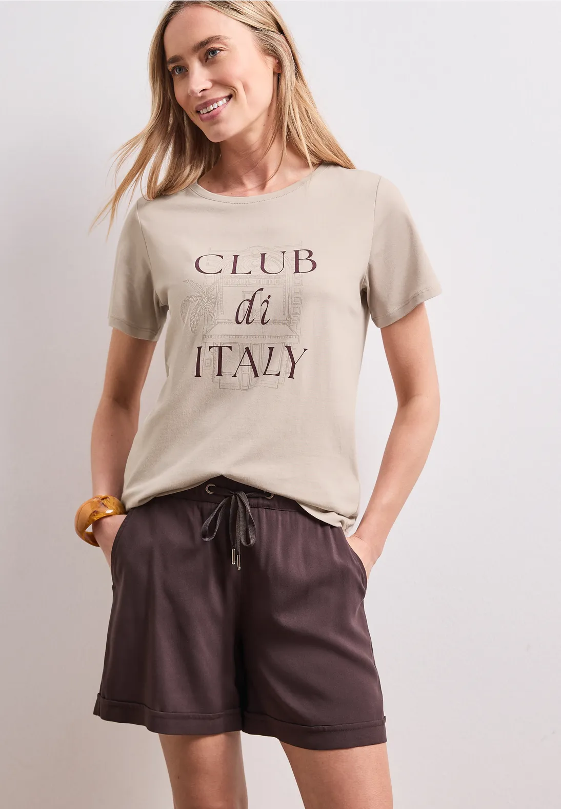 Street One Shirt mit Artwork - Clay Sand