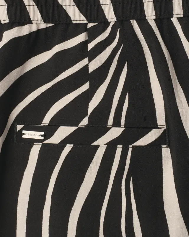 Street One Print Hose - Black