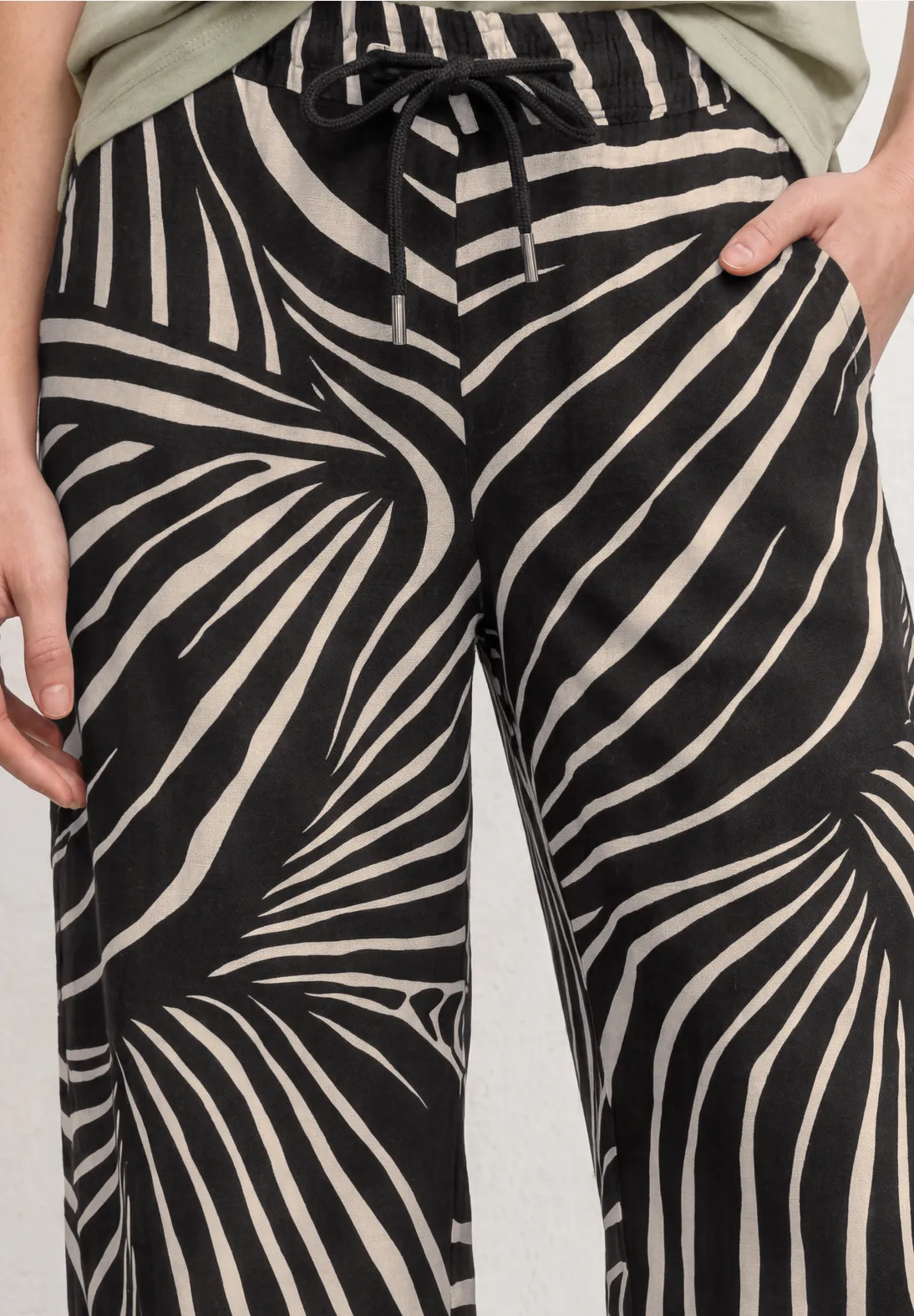 Street One Print Hose - Black