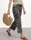 Street One Print Pants - Black