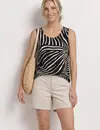 Street One Top Elastische Zoom - Black