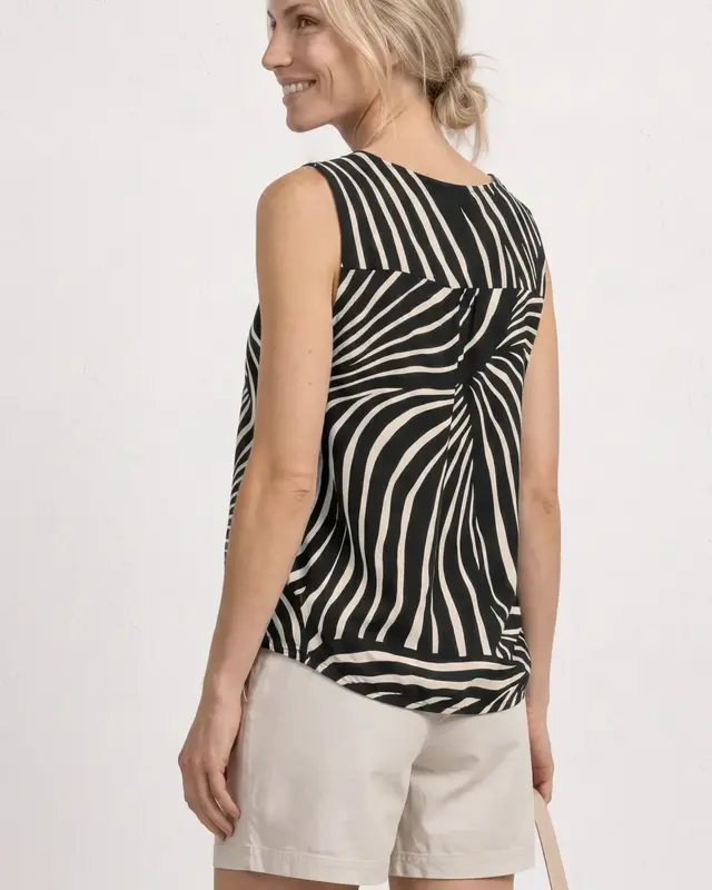Street One Top Elastic Hem - Black