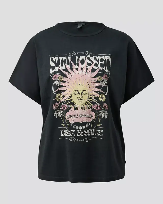 QS by S. Oliver T-Shirt Frontprint - Black
