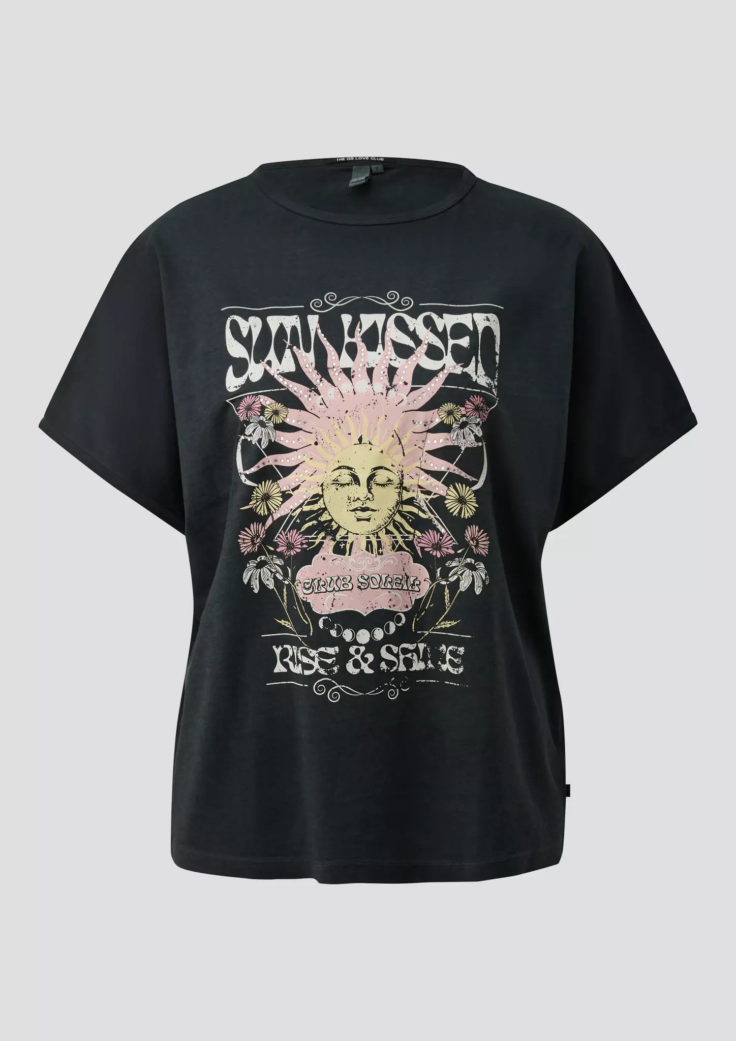 QS by S. Oliver T-Shirt Frontprint - Black