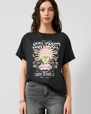 QS by S. Oliver T-Shirt Frontprint - Black