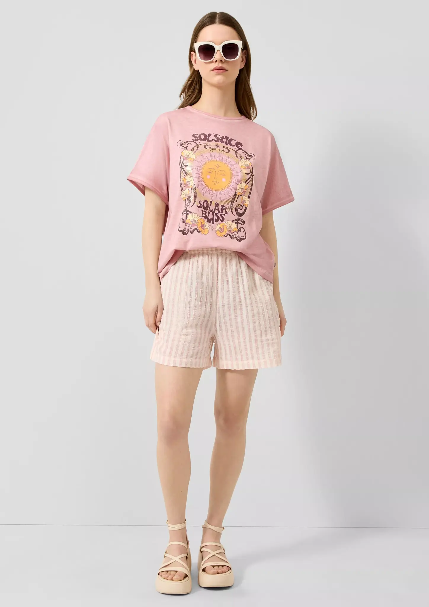 QS by S. Oliver T-Shirt Frontprint - Pink
