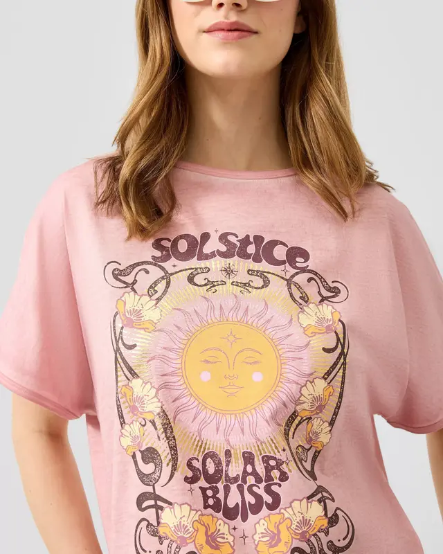 QS by S. Oliver T-Shirt Frontprint - Pink