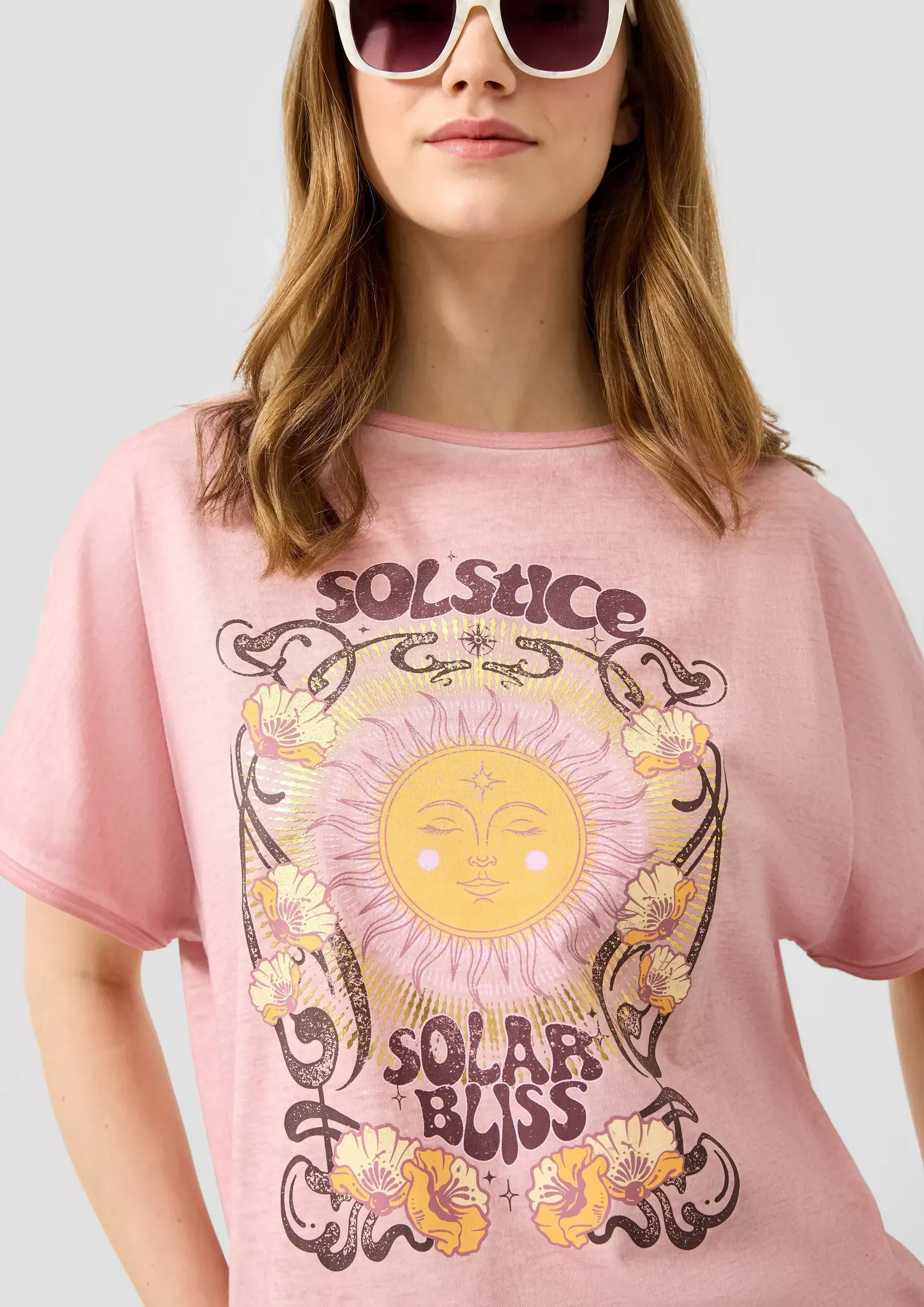 QS by S. Oliver T-Shirt Frontprint - Pink