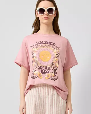 QS by S. Oliver T-Shirt Frontprint - Pink