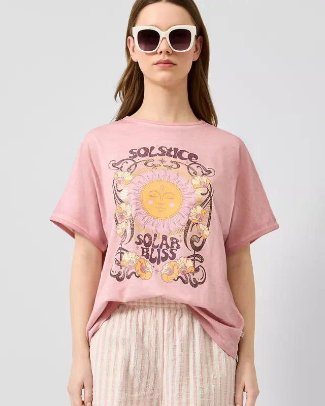 QS by S. Oliver T-Shirt Frontprint - Pink