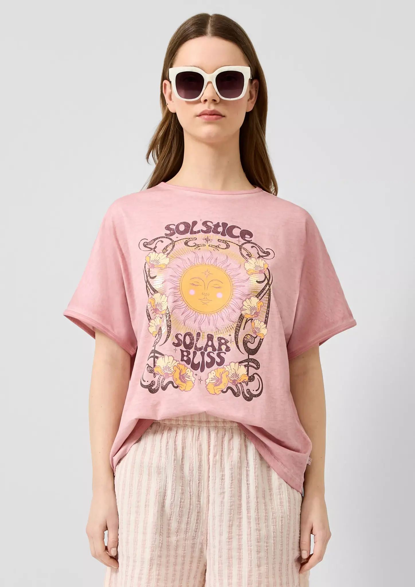 QS by S. Oliver T-Shirt Frontprint - Pink