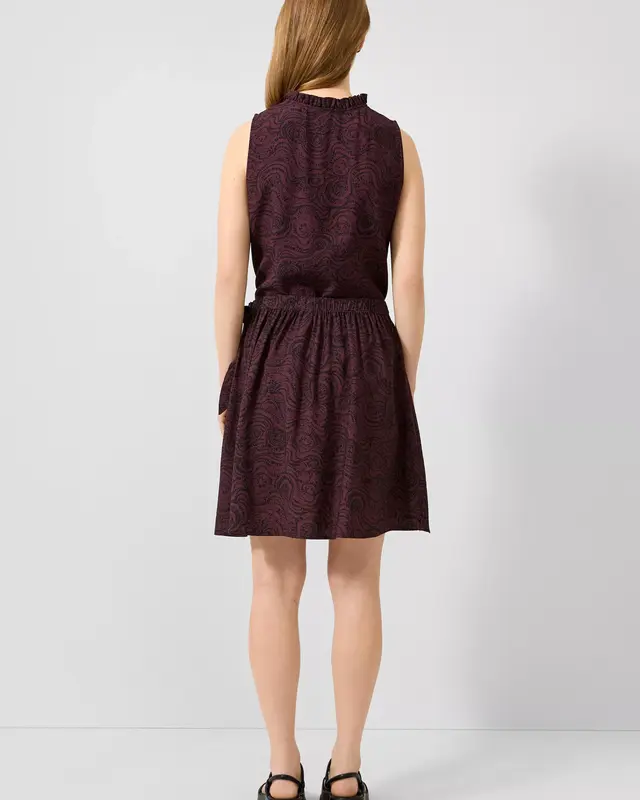 QS by S. Oliver Print Blouse - Bordeaux