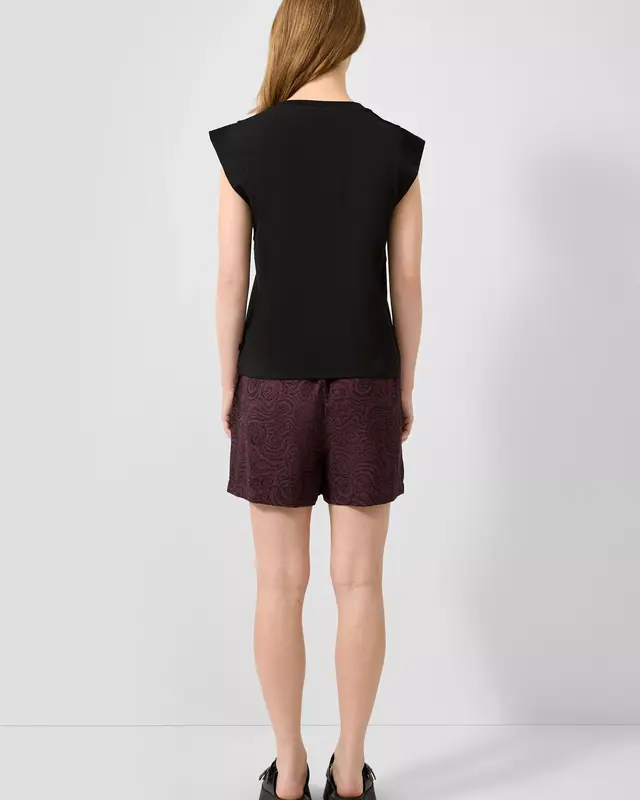 QS by S. Oliver Print Short - Bordeaux