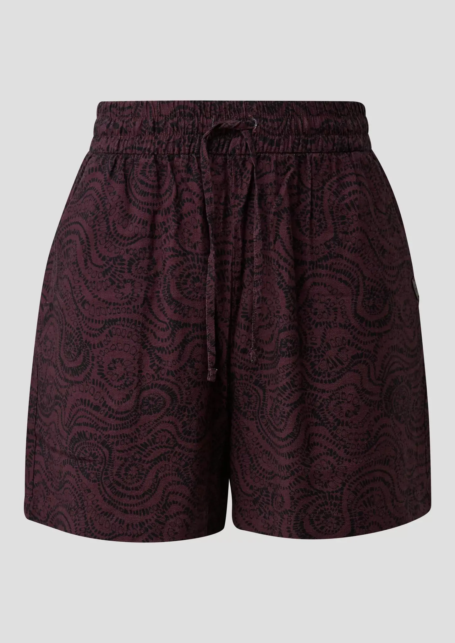 QS by S. Oliver Print Short - Bordeaux