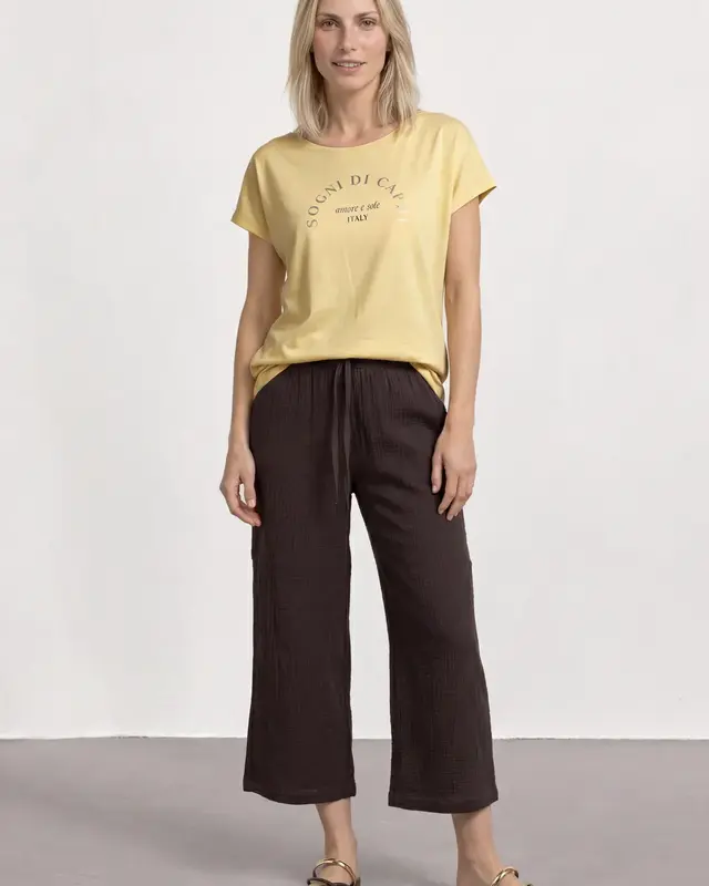Street One Shirt Frontprint - Soft Yellow