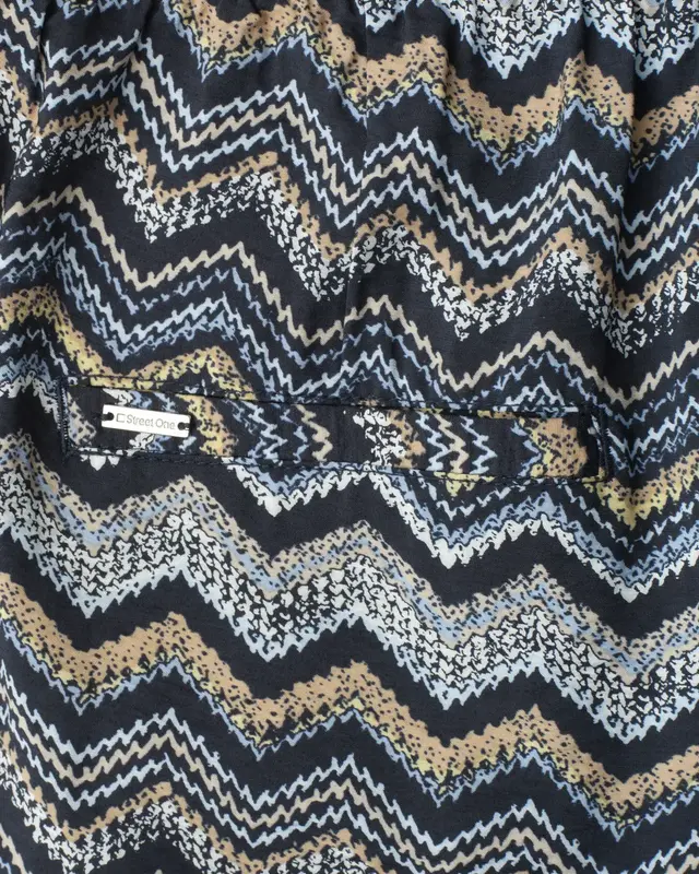 Street One High Waist Short mit Print - Frozen Wave