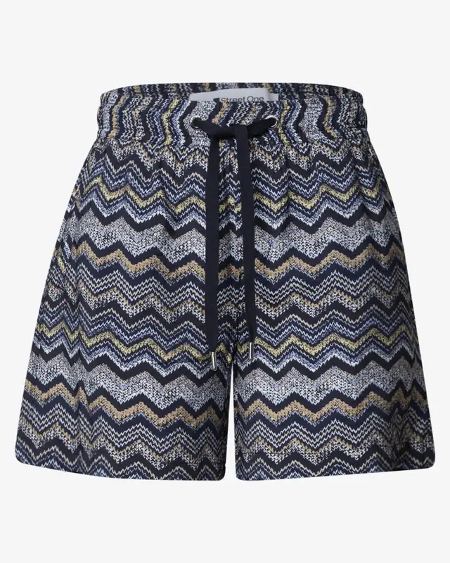 Street One High Waist Short met Print - Frozen Wave