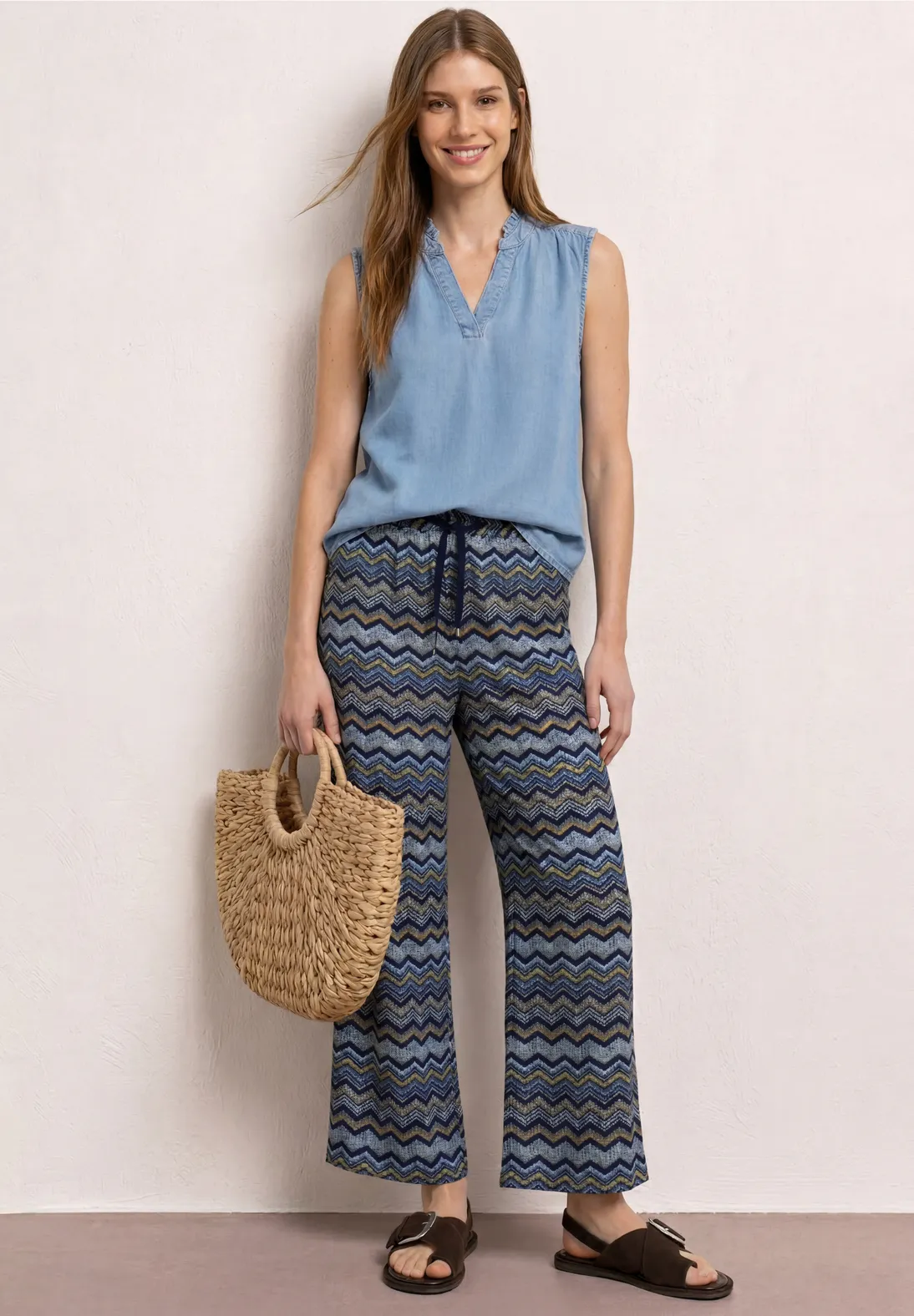 Street One High Waist Pants Emee - Frozen Wave