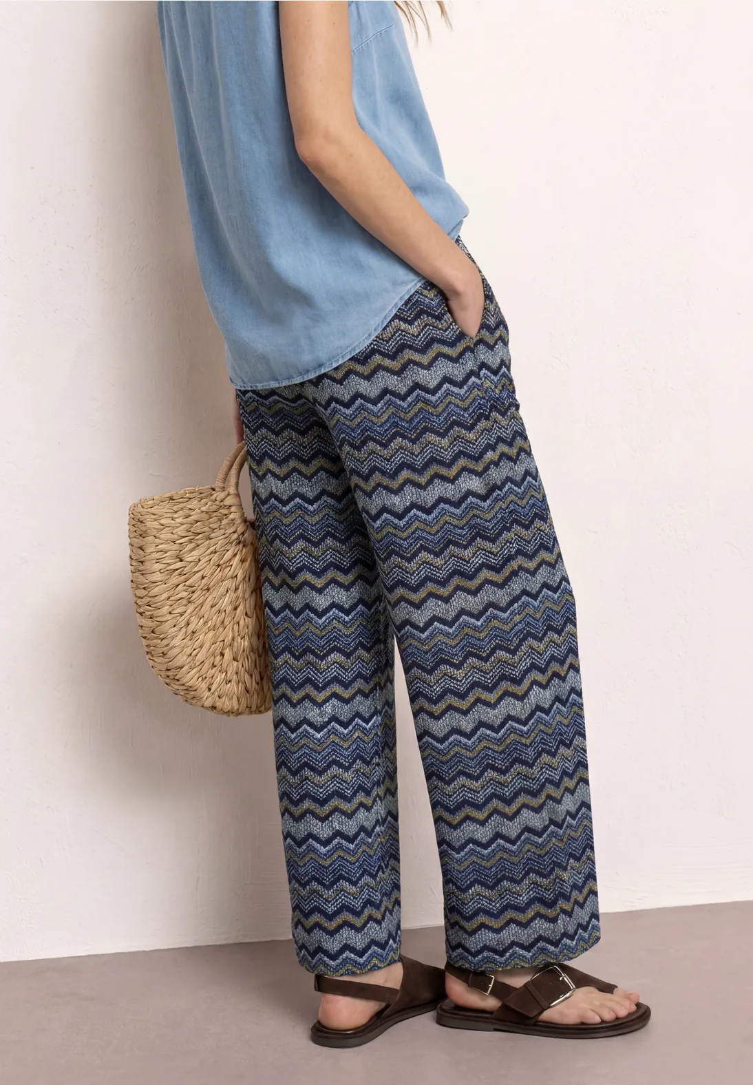 Street One High Waist Broek Emee - Frozen Wave
