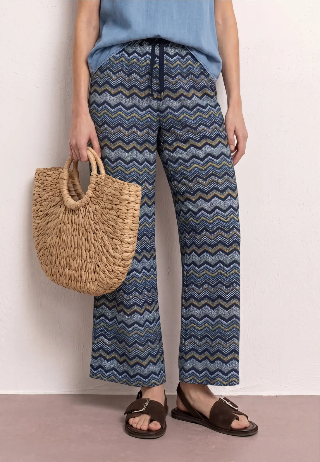 Street One High Waist Broek Emee - Frozen Wave