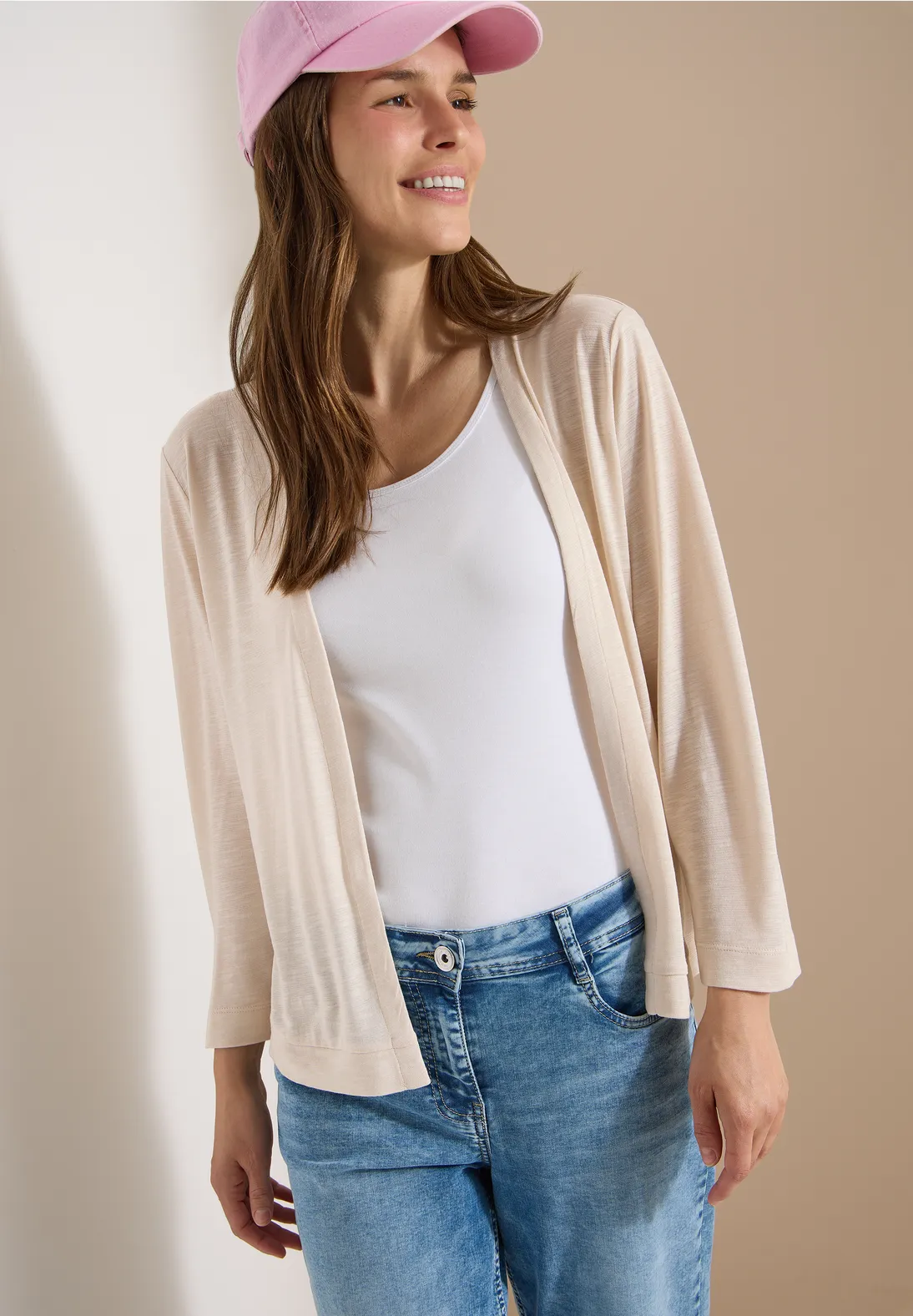 Cecil Offener Cardigan - Pearl Beige