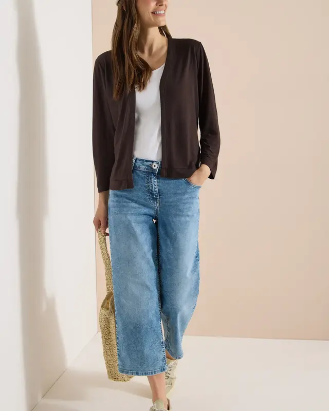 Cecil Open Cardigan - Brown Cacao