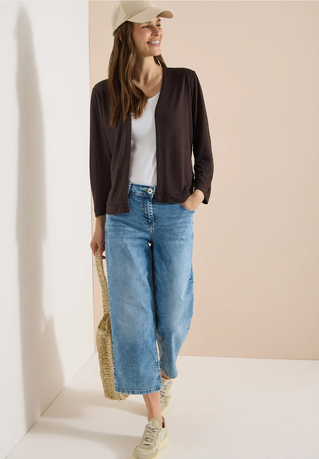 Cecil Open Vest - Brown Cacao