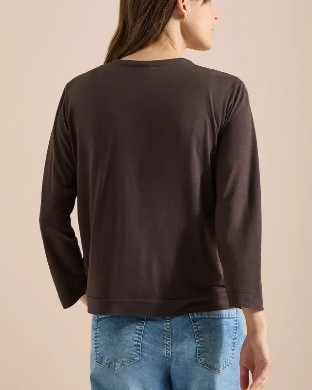 Cecil Open Vest - Brown Cacao