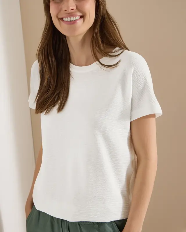Cecil Shirt with Structure - Vanilla White