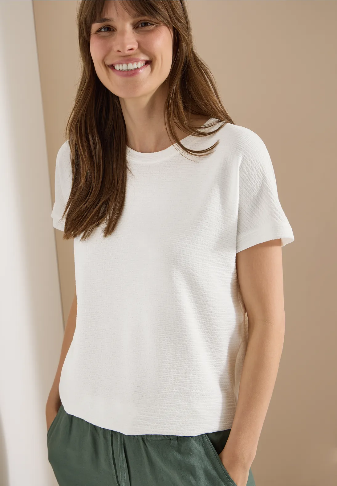 Cecil Shirt met Structuur - Vanilla White