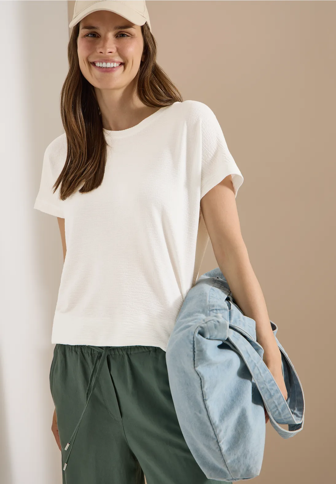 Cecil Shirt met Structuur - Vanilla White