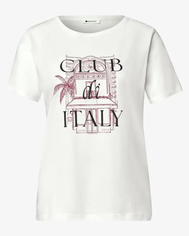 Street One Shirt mit Artwork - Off White
