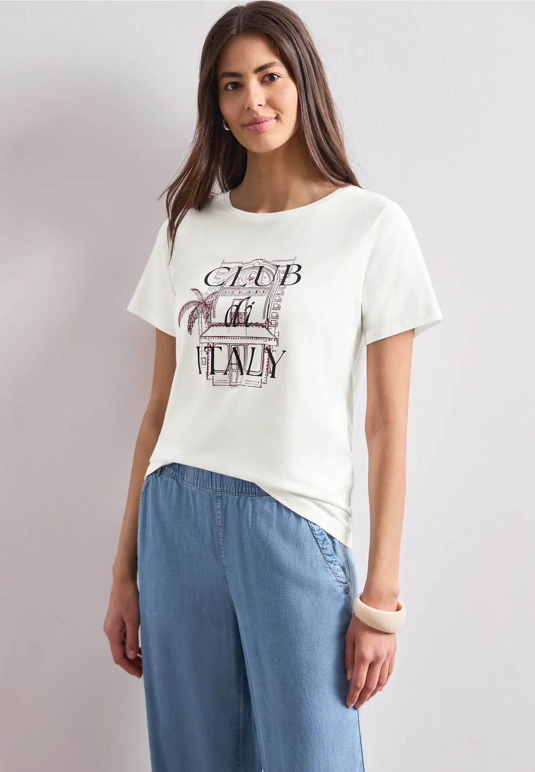 Street One Shirt with Artwork - Off White