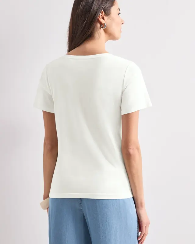 Street One Shirt met Artwork - Off White