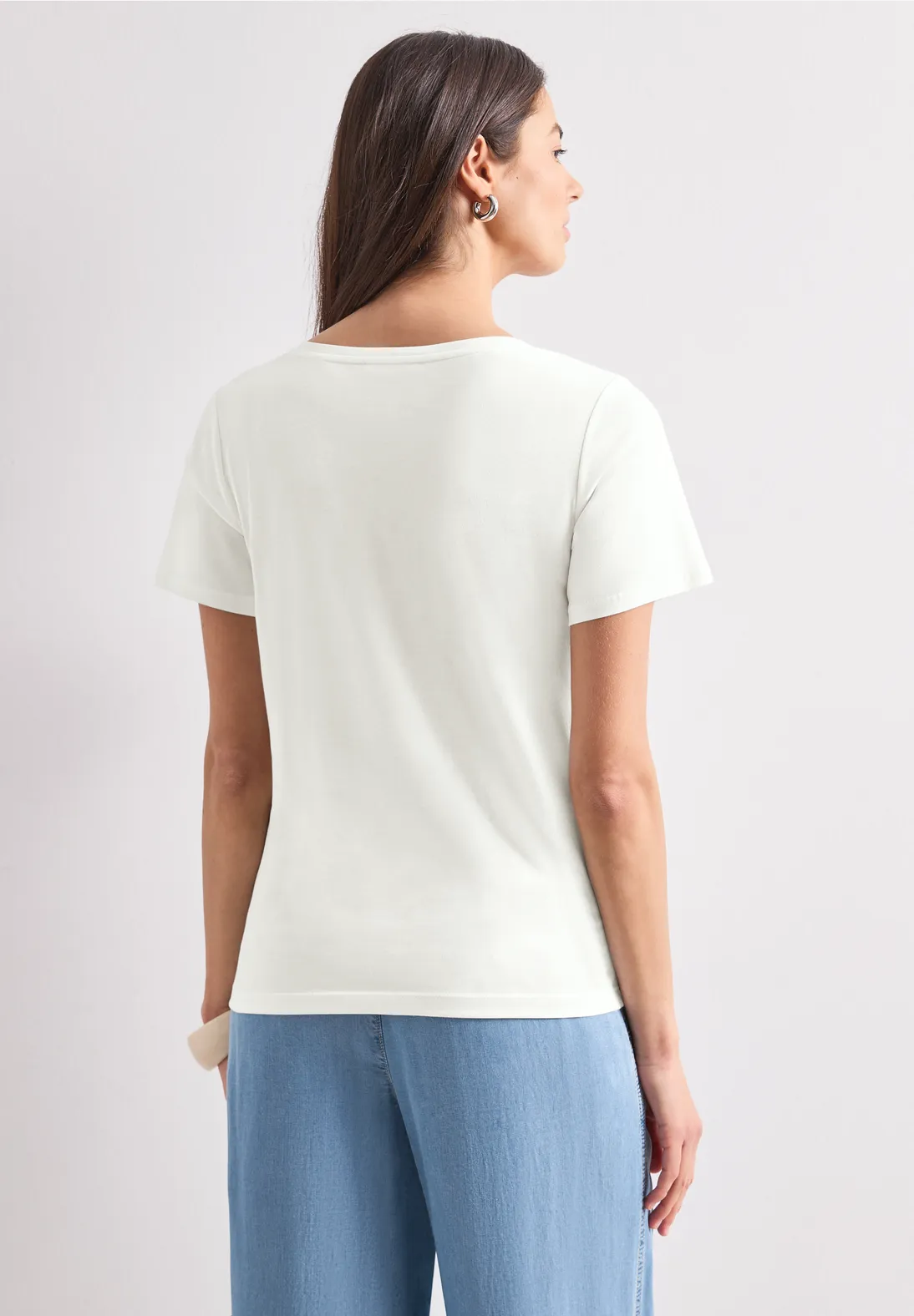 Street One Shirt met Artwork - Off White