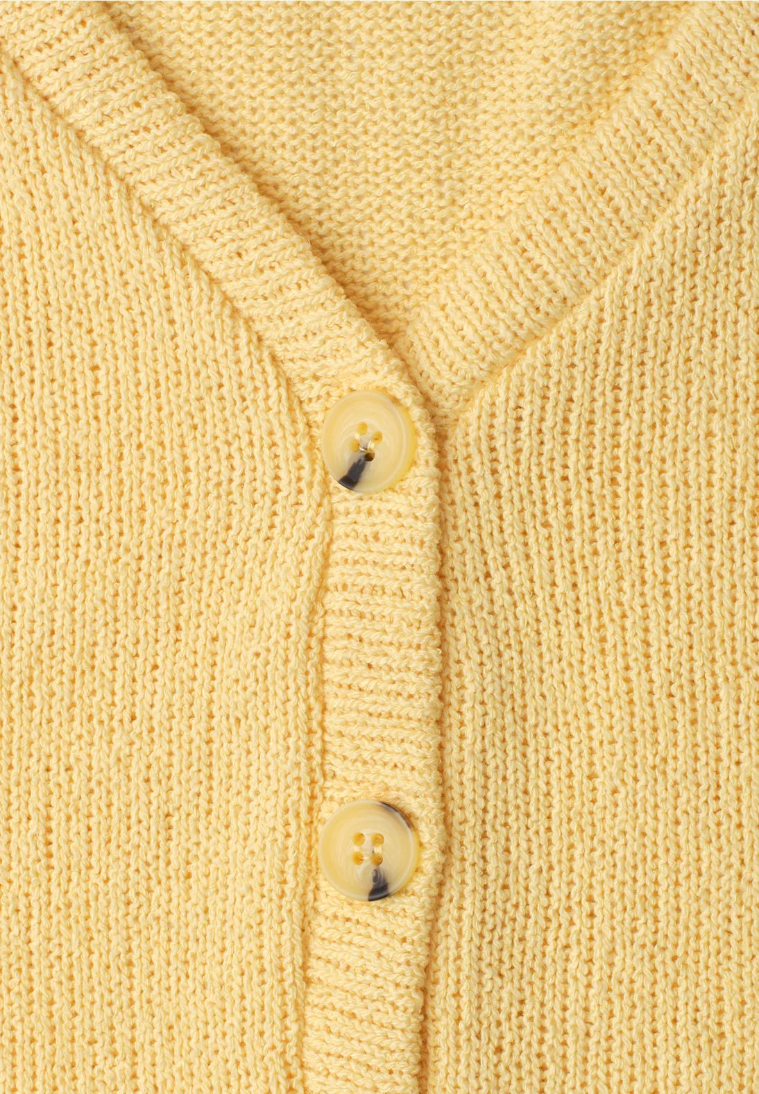 Street One Studio Gilet with V-Neckline - Snap Yellow