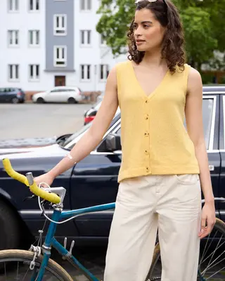 Street One Studio Gilet met V-hals - Snap Yellow