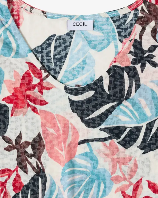Cecil Shirt Burn-Out Look - Light Alabaster White