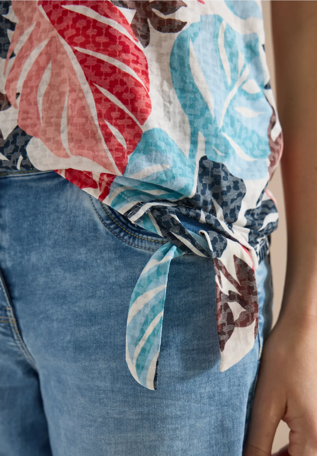 Cecil Shirt Burn-Out Look - Light Alabaster White