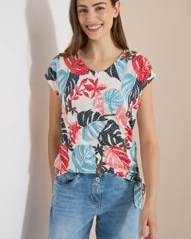 Cecil Shirt Burn-Out Look - Light Alabaster White