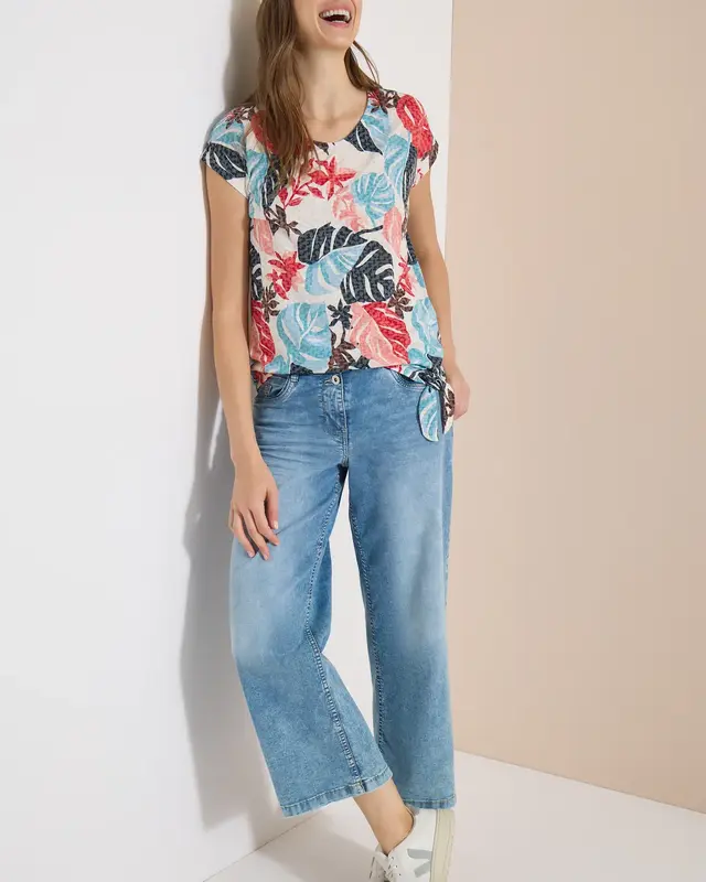Cecil Shirt Burn-Out Look - Light Alabaster White