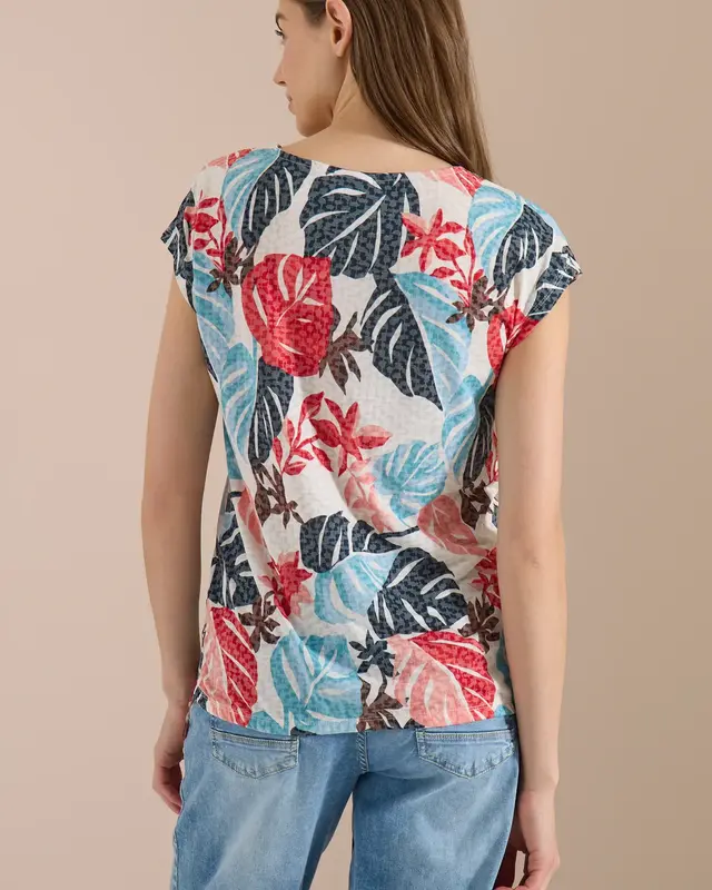 Cecil Shirt Burn-Out Look - Light Alabaster White