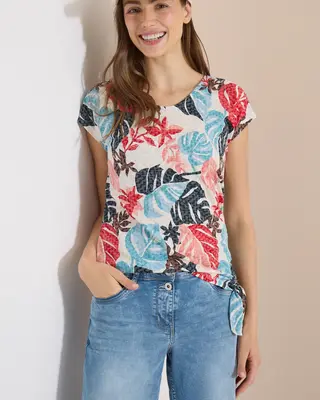 Cecil Shirt Burn-Out Look - Light Alabaster White