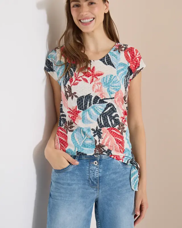 Cecil Shirt Burn-Out Look - Light Alabaster White