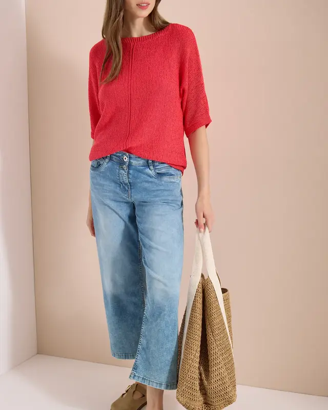 Cecil Dolman Pullover - Coral